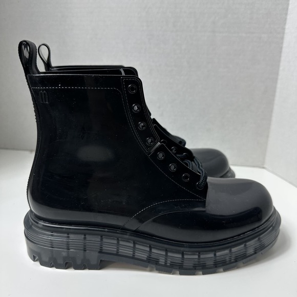 Melissa Unisex Adult Black Classic Jelly Coturno Combat Style Boots Size 5 NIB - Picture 5 of 12